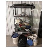 Fishing equip shelf w/contents