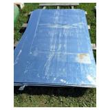 Pile of aluminum deck plate