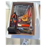 Box of misc tools craftsman metric wrench set