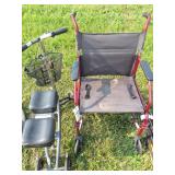 Wheel chair and knee cart