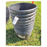 Black plastic tubes