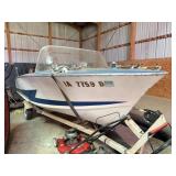 1960 Crestliner 17ft Boat 65hp Mercury