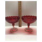 Vintage Red Compotes