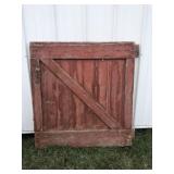 Red barn door