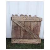 Rustic red barn door