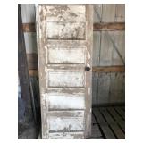 Five panel rustic wood door