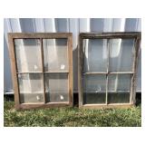 2-For pain rustic wood windows