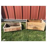 Pepsi crate and wooden box