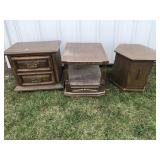 Three end tables/night stands