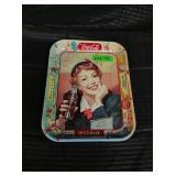 ANTIQUE COCA COLA TRAY 1953 MENU GIRL