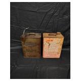VINTAGE EZ POUR & GOLDEN MOTOR OIL GAS CANS