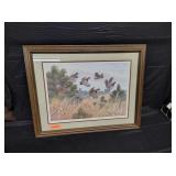 QUAIL PRINT 308/800 TOM HENNESY SIGNED