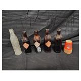 5 ORANGE CRUSH SODA BOTTLES & SUNCREST CUPS