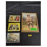 VINTAGE FRONTIER MAN PICTURE, DEADWOOD POST CARDS,