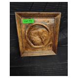 HAMMERED COPPER HUNTING DOG PICTURE