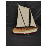 HANDCRAFTED WOOD BOAT W/STAND
