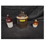 3 STONEWARE JUGS