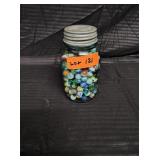 JAR OF OLD MARBLES