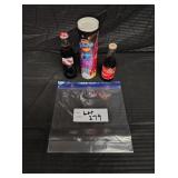 2 UNIQUE COKE BOTTLES & CASE