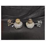 SET OF 2 SWIVEL OIL LAMP HOLDERS W/ALADDIN BASES