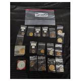 VARIOUS ANTIQUE TOKENS/COINS