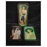 LOT OF 3 COCA COLA TRAYS