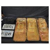 3 VICEROY METAL SIGNS & 3 LICENSE PLATES