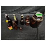 VARIOUS AMBER GLASS