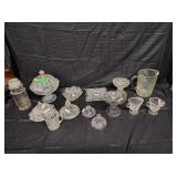 CUT GLASS LOT - APPROX 15 PIECES
