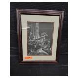 JOE MCCORMICK DUCK MONOCHROMATIC PRINT