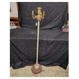 VINTAGE FLOOR LAMP MARBLE & METAL BASE