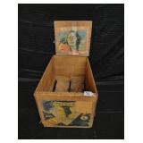 VINTAGE WENOKE APPLES WOOD CRATE & RED MAN APPLE