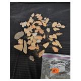 BAG OF ARROWHEAD FRAGMENTS