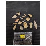BAG OF ARROWHEAD FRAGMENTS