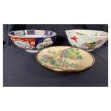 3 oriental bowls
