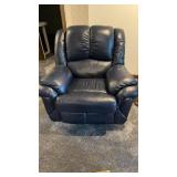 Blue Leather recliner