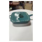Technique enamel skillet with lid