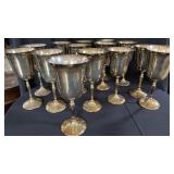 14 silver plate stemware 8ï¿½