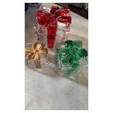 3 glass boxes