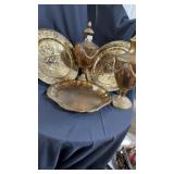 Brass trays/ jars