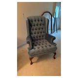 Blue Wing Back Chair