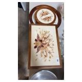2 inlaid boxes and tray