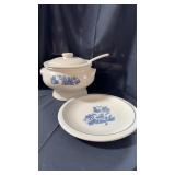 Pfaltzgraff tureen/ plate/ladle