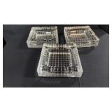 3 heavy ashtrays