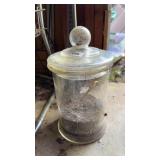 Glass storage jar