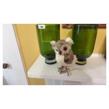 Green vases