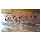 Wooden wall hanging 54x12