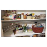 2 shelves craft items
