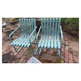 2 metal chairs