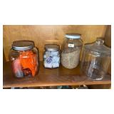 4 storage jars